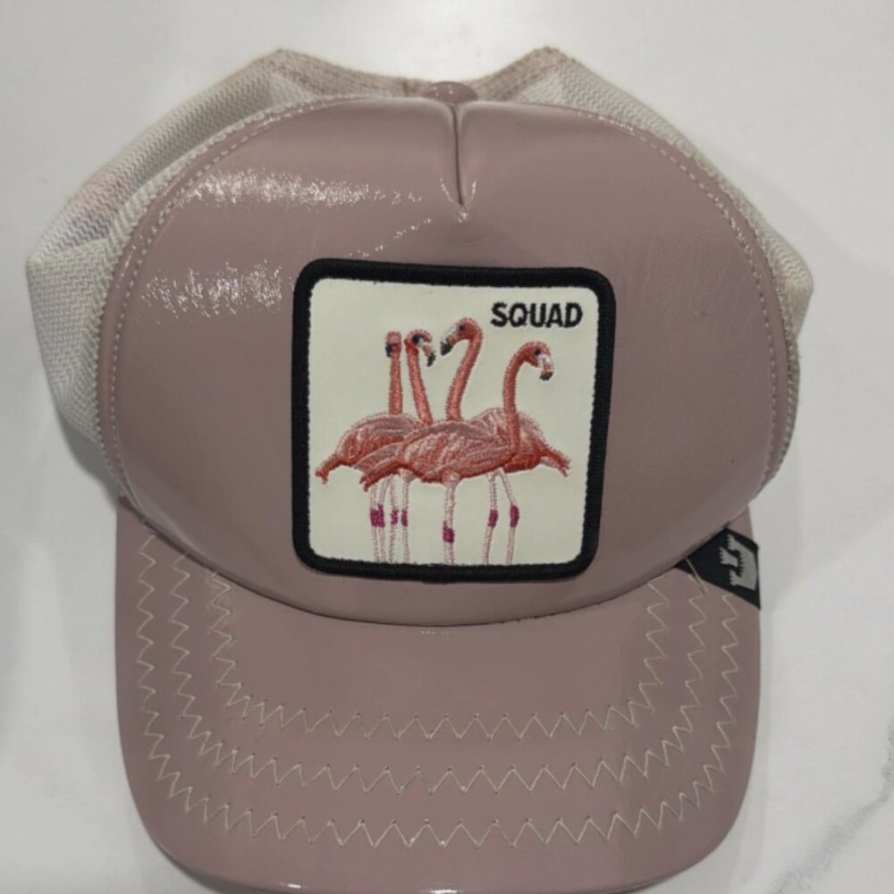 Goorin Bros Flamingo Pink Trucker Hat Adjustable Mesh Back One Size